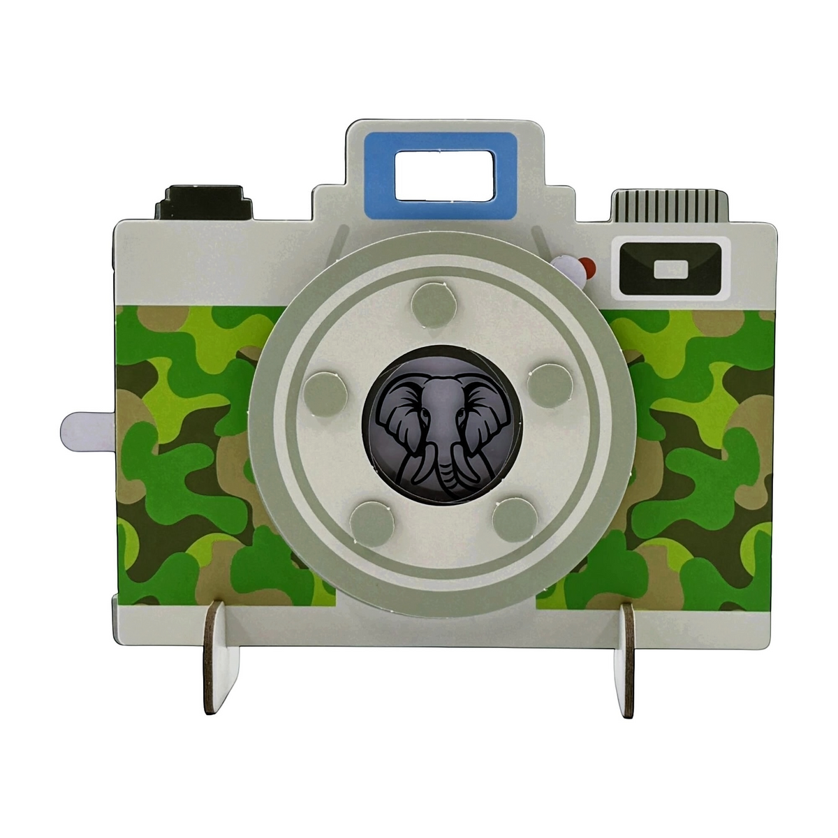 Sunlight Safari journal booklet with camera and printed cyanotype animal photos